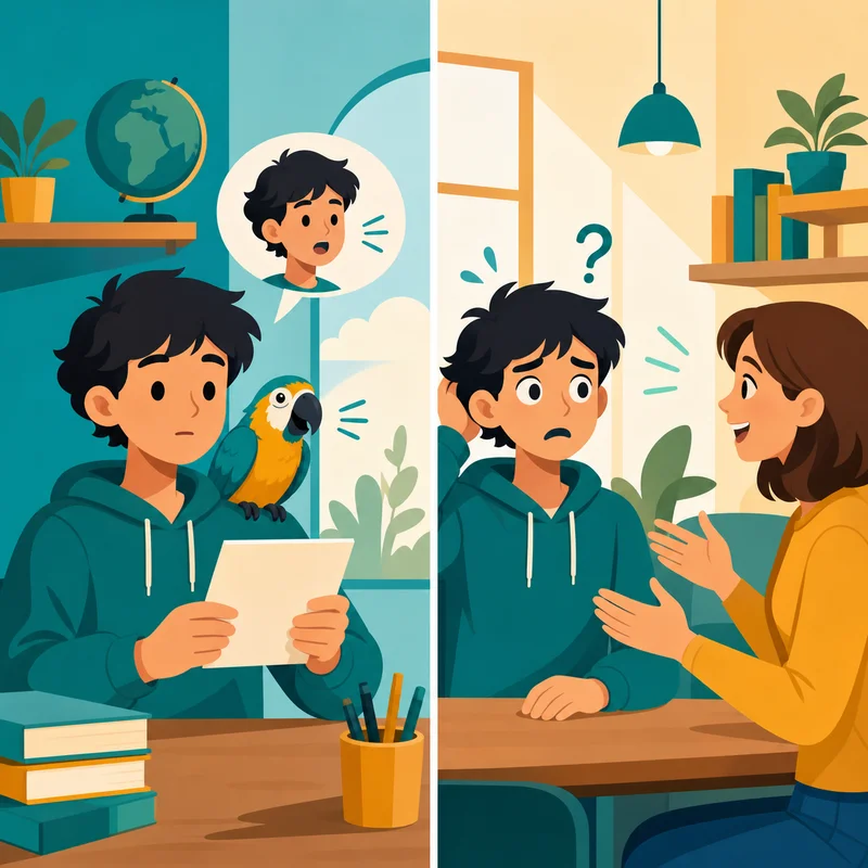 Học vẹt theo kịch bản có sẵn